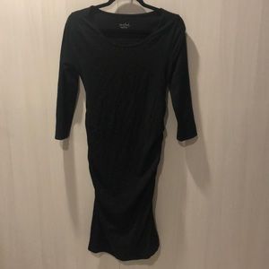 Maternity Isabel Maternity Black 100% cotton stretch 3/4 length dress. Small